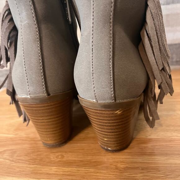 Circus By Sam Edelman Tan Fringe Heeled Ankle Boots Size‎ 6 - Picture 5 of 9
